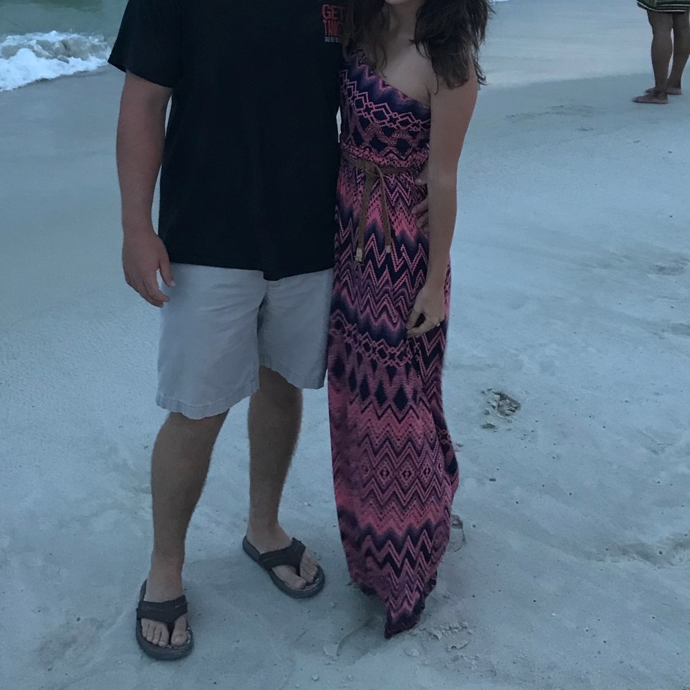 Maxi dress. Strapless